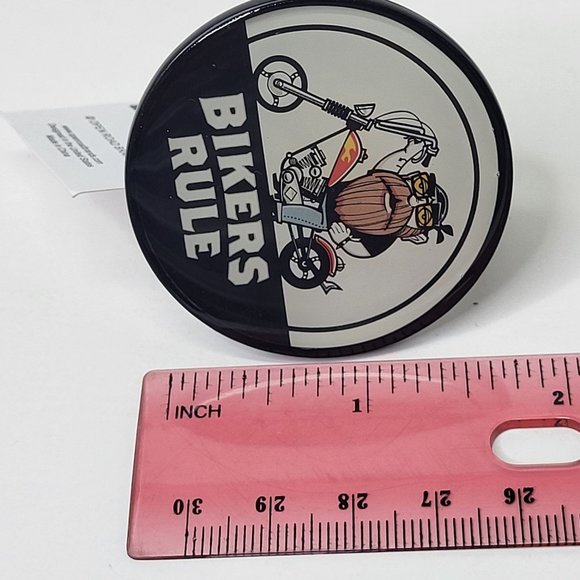 Lot of 3 BIKERS RULE Motocycle Chopper Cabinet Drawer Pull Knob Man‎ Cave - Picture 3 of 9